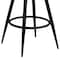 Armen Living Justin 30" Bar Height Swivel Vintage Coffee Faux Leather Bar Stool with Black Metal Legs LCJTBABLVC30 - alternate 2